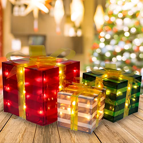 Christmas Lighted Boxes Decoration