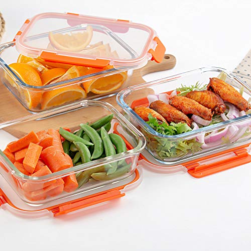 [10-Pack] Glass Food Storage Containers