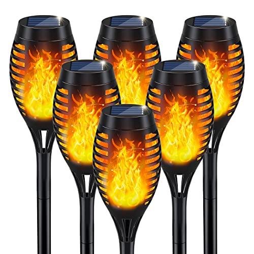 Halloween Decorations Lights Outdoor for Halloween Decor,  Flickering Flame Solar Torch Lights, Solar Lights for Yard