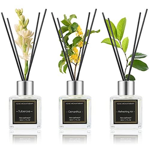 1.7OZ x 3 Packs Reed Diffuser, Oil Diffuser Sticks for Home Fragrance