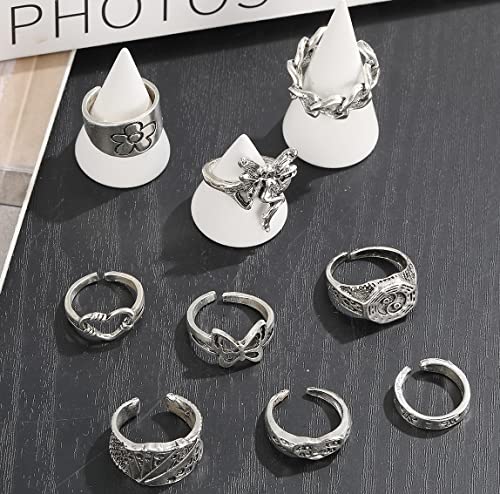 Vintage Silver Knuckle Rings Set for Women