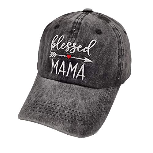 Embroidered Blessed Washed Cotton Baseball Cap for Men/Women