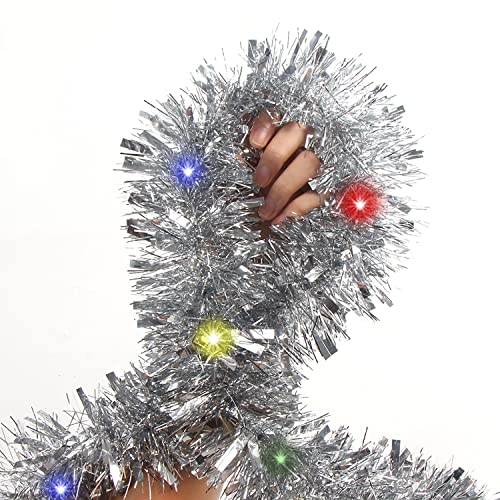 32.8 Ft Christmas Prelit Tinsel Garlands