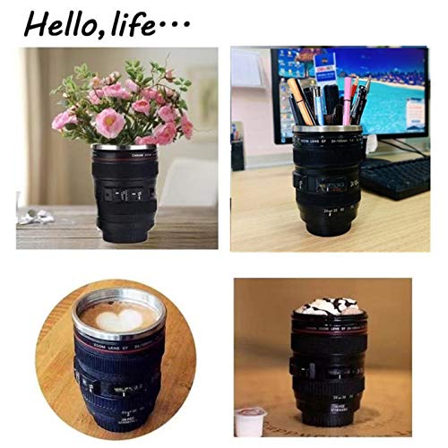 Stainless Steel Camera Lens Coffee Mug/Cup