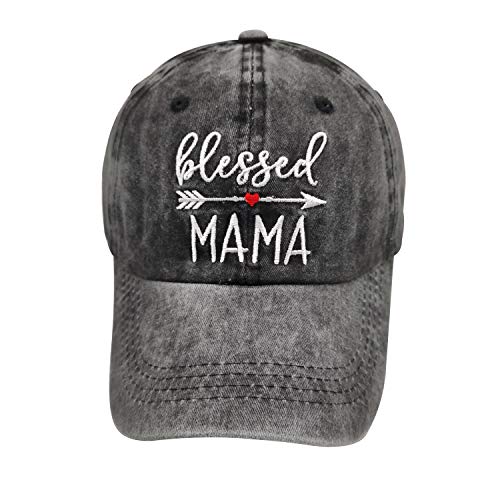 Embroidered Blessed Washed Cotton Baseball Cap for Men/Women