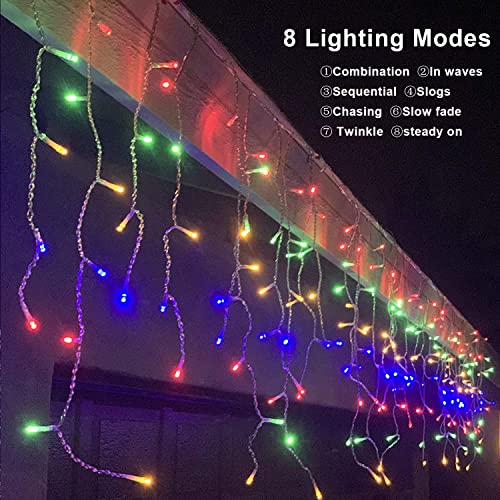 33FT 400 LED Icicle Christmas Lights 64 Drops w/ Remote