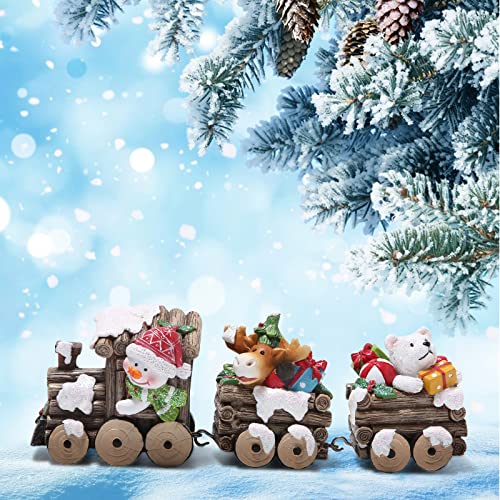 Christmas Train Figurines for Home Decorations