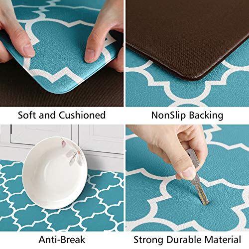 [2 PCS] Kitchen Cushioned Anti-Fatigue Floor Mat, Heavy Duty PVC Ergonomic