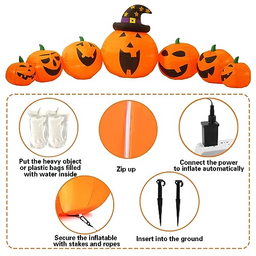 Halloween Inflatables Decoration White Ghost Coming Out of The Window/Tree, Blow Up Spooky Ghost