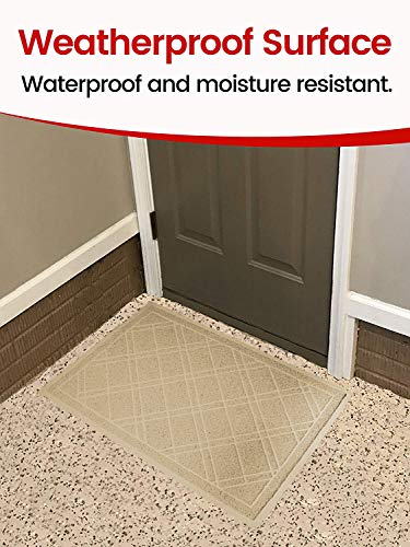 Universal Doormat |  XL Size 42” x 35” | Anti-Slip Durable & Washable | Low Profile, Dirt & Dust Absorber