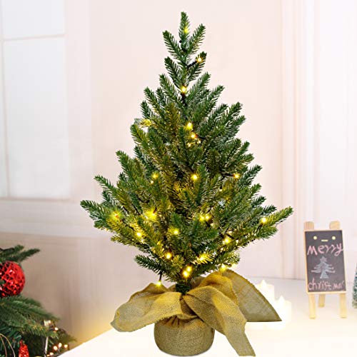 24 inch 2 Pack Artificial Mini Christmas Trees