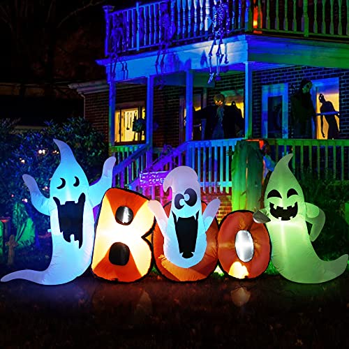 8 FT Halloween Decorations w/ Flashing LED Lights