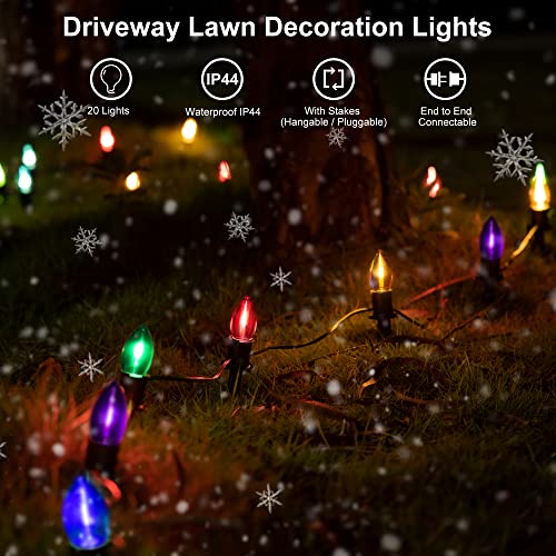 24.2 feet 20 LED  C9 Christmas Pathway Lights