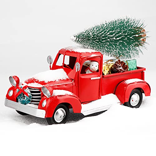 8.3" Vintage Christmas Truck Decoration