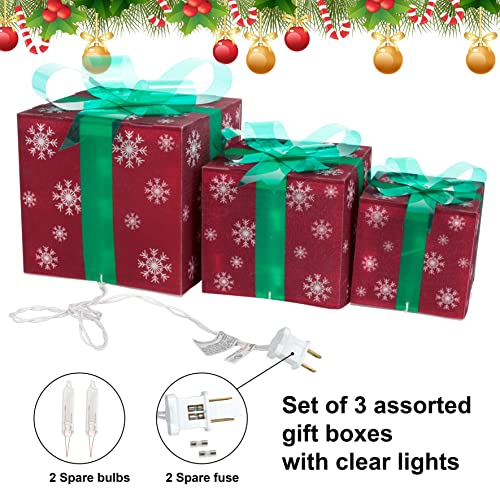 Christmas Lighted Boxes Decoration