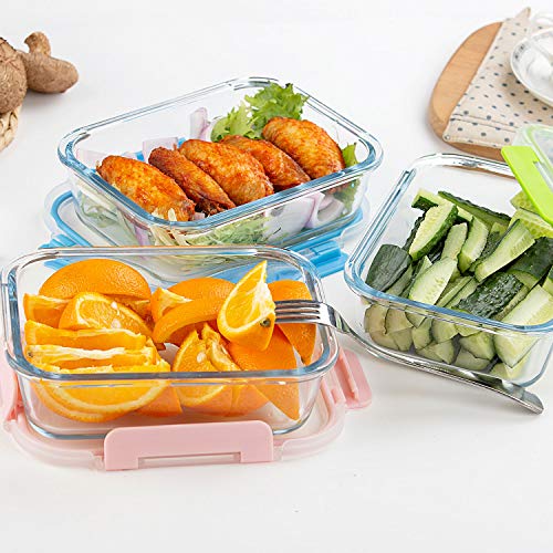 [10-Pack] Glass Food Storage Containers