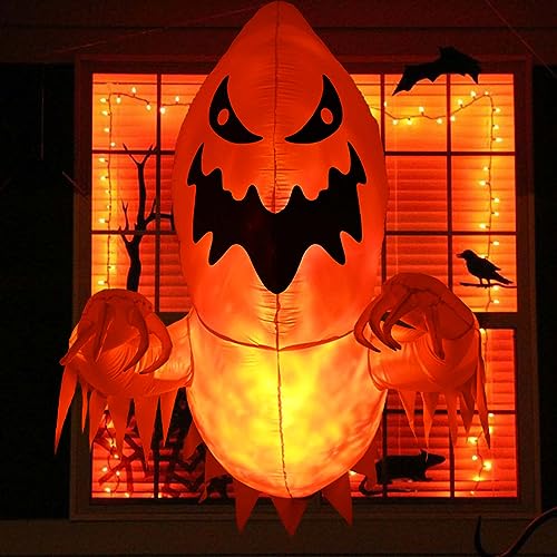 [Rotating Flame Fire Light]  Decoration The Window/Tree, Blow Up Spooky Ghost Decorations