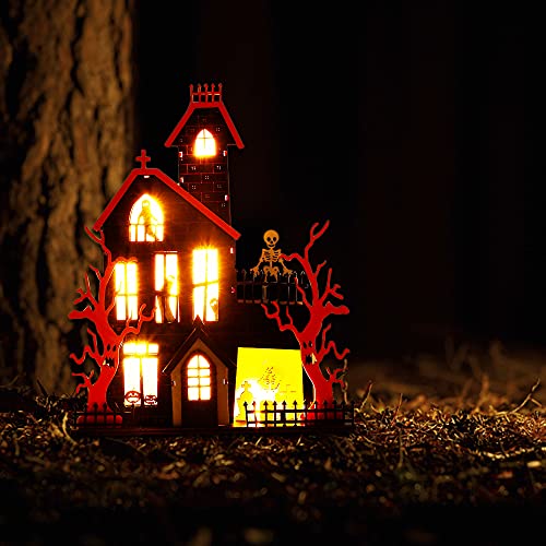 Wooden Home Halloween Tabletop Decorations