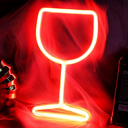 Wine Glass Neon Light Wall Decor