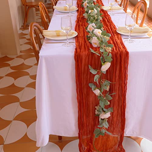 Black Cheesecloth Table Runner, 160inch Long Cheese Cloth Boho Gauze Table Runner