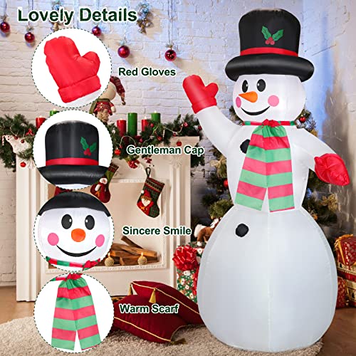 6 FT Christmas Inflatable Santa Claus & Snowman Outdoor Decorations