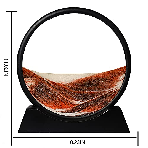 3D Moving Sand Art Sandscapes in Motion Round Glass 7"