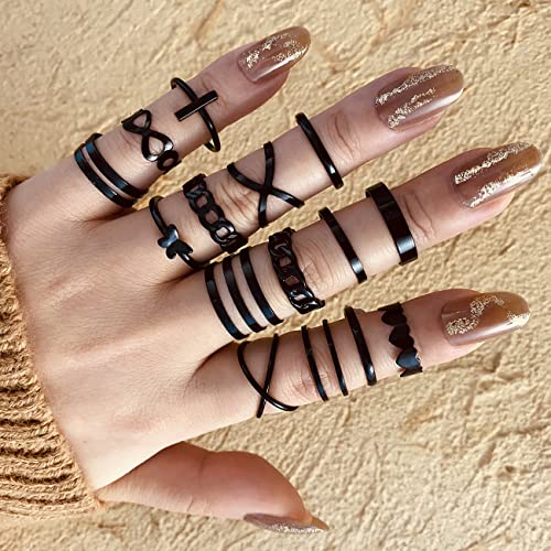 Vintage Silver Knuckle Rings Set for Women