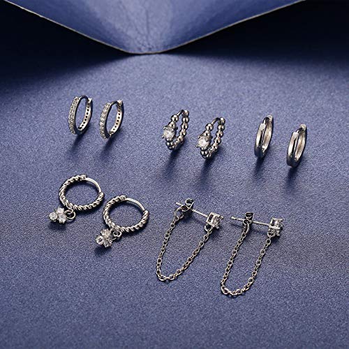 5 Pairs Huggies Hoop Earrings Set for Women