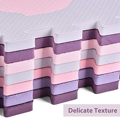 Large 25 PCs Baby Puzzle Play Mat Tiles w/ 9 Patterns