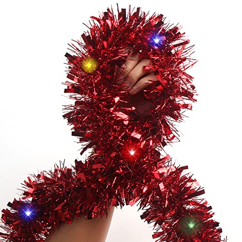 32.8 Ft Christmas Prelit Tinsel Garlands