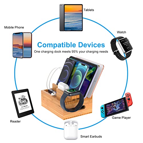 Bamboo Charging Station for Multiple Devices