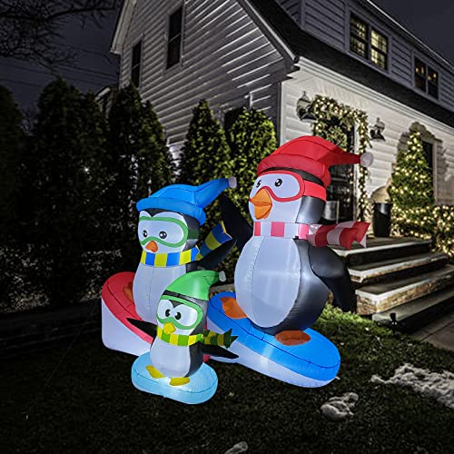 7.2ft Christmas Inflatables w/ Built-in LEDs