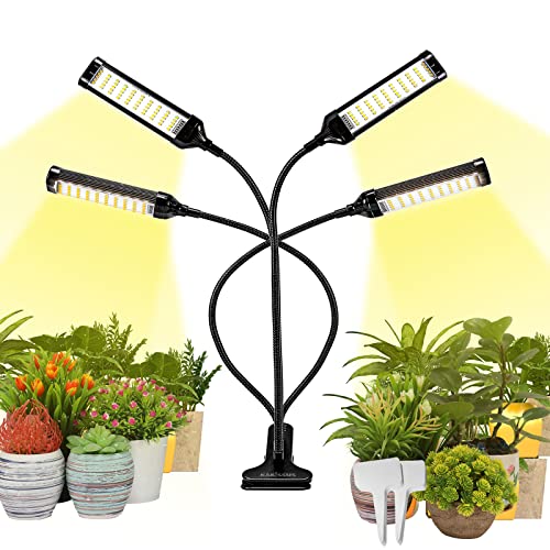 Grow Lights for Indoor Plants, Clip-on Full Spectrum, 200 LED 10 Dimmable Levels, 4/8/12H Timer