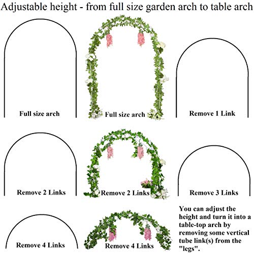 Reconfigurable & Easy-to-Assemble 7'6" Garden or Wedding Arch Arbor