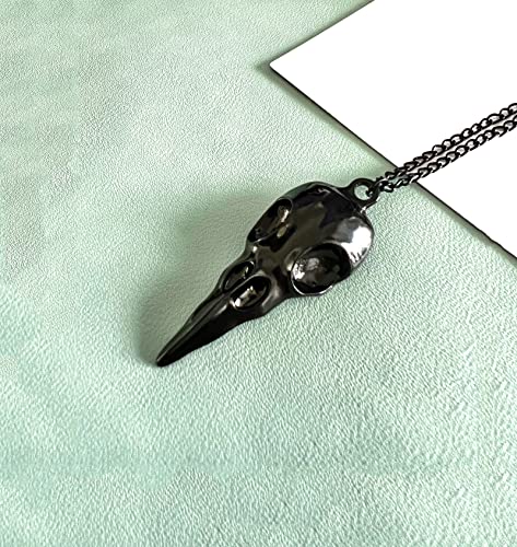 Punk Hip Hop Metal Crow Skull Necklace. For Men/Women