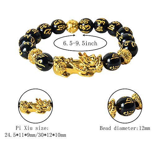 12 Pieces Feng Shui Bracelets Lucky Bracelet Temple Kai Guang  Amulet