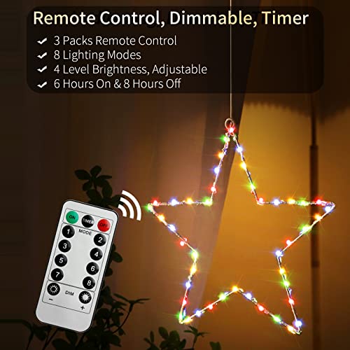 3PCS  45 LEDs Christmas  Star Window Lights Decoration