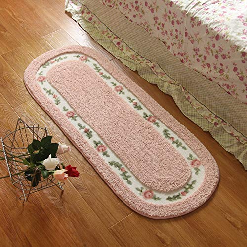 Rose Flower Area Rugs Non Slip Door Mat 17.71x49.21 Inch