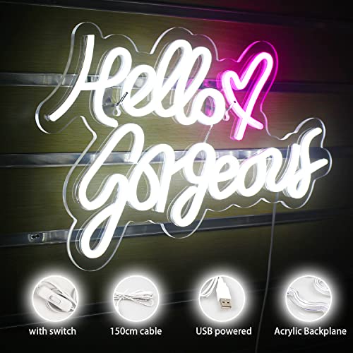 Hello Gorgeous Neon Sign Led Neon Light LeD Decoration