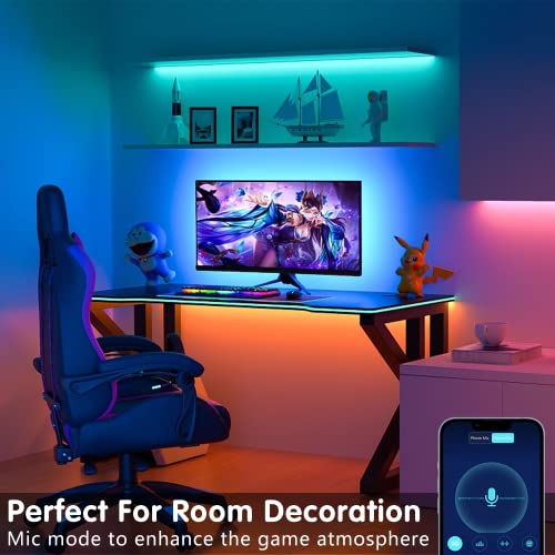 Led Strip Lights  Bluetooth Smart App Control Music Sync Color Changing RGB Led Light Strip with Remote