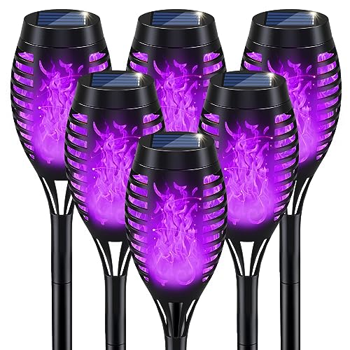 Halloween Decorations Lights Outdoor for Halloween Decor,  Flickering Flame Solar Torch Lights, Solar Lights for Yard