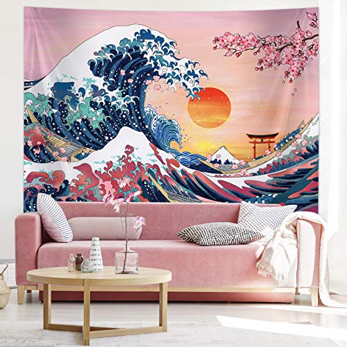 The Great Wave Japanese Ocean Wave Tapestry Wall Decorations