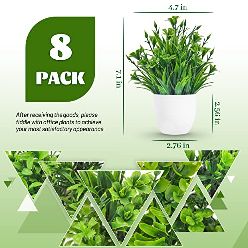 4 Packs Fake Plants Mini Artificial Greenery Potted Plants for home, office