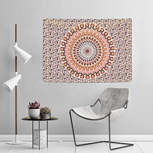 Bohemian Mandala Psychedelic Peacock Boho Tapestry