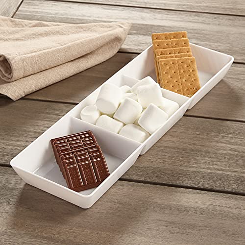 Plastic 34 -Section Serving Tray- White