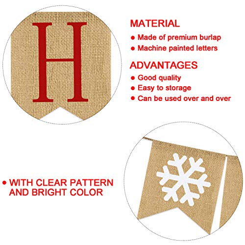 Happy Holidays Banner Burlap | Christmas Banner Burlap | Christmas Decorations| Holiday Decoration