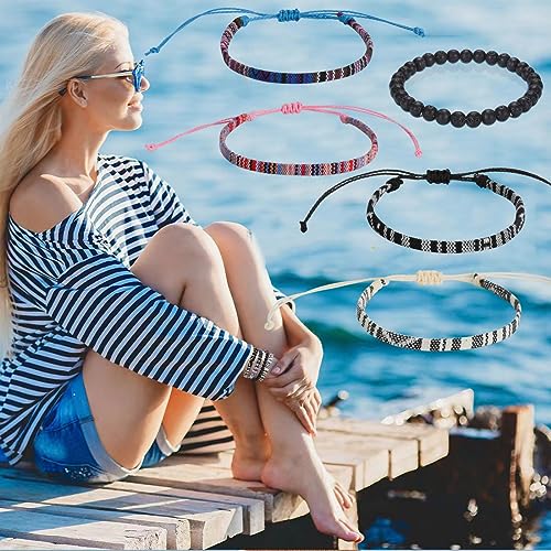 5pcs Beach Bracelets, Ethnic Hippie, Friendship Bracelets