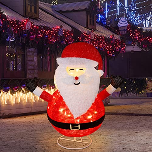 Christmas Pre-Lit Light Up Santa Claus For Outdoor Decoration