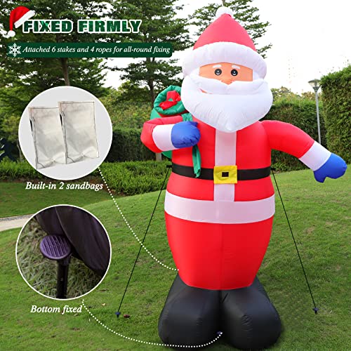 6 FT Christmas Inflatable Santa Claus & Snowman Outdoor Decorations