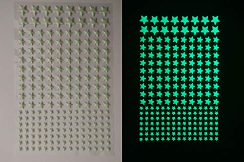 3D 633 Pcs Glow in The Dark Stars Decals Decor for Ceiling Decoration